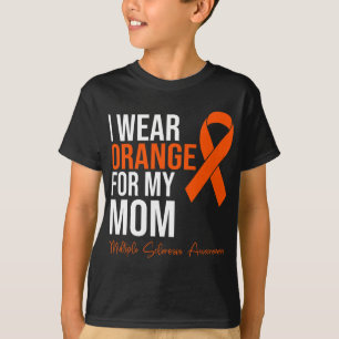 T-shirt Porter Orange Pour Ma Maman Ms Warrior Multiple Sc