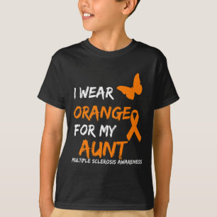 T-shirt Porter Orange Pour Ma Tante Sclérose Multiples Rub