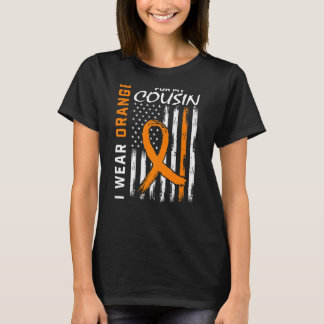 T-shirt Porter Orange Pour Mon Cousin Sclérose Multiples A