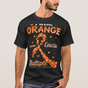 T-shirt Porter Orange Pour Mon Cousin Sclérose Multiples A