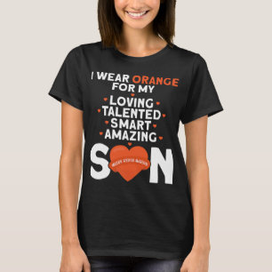 T-shirt Porter Orange Pour Mon Fils Sclérose En Plaques