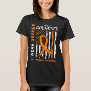 T-shirt Porter Orange pour Parrain Leukemia Sensibilisatio