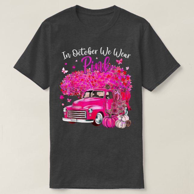 T-shirt Porter Pink Breast Cancer Sensibilisation Citrouil (Design devant)