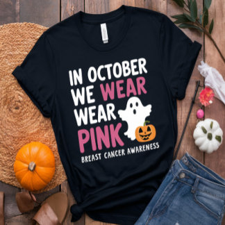 T-shirt Porter rose Octobre Cancer du sein Tee
