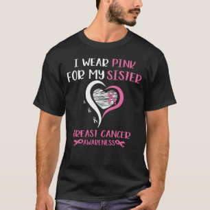 T-shirt Porter Ruban rose Soeur Cancer du sein Guerrier