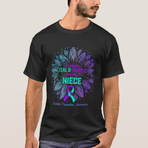 T-shirt Porter Turquoise Et Violet Pour Prévenir Le Suicid