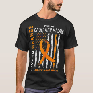 T-shirt Porter Une Fille Orange Dans La Loi Leucémie Sensi