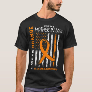 T-shirt Porter Une Mère Orange Dans La Loi Leucémie Sensib