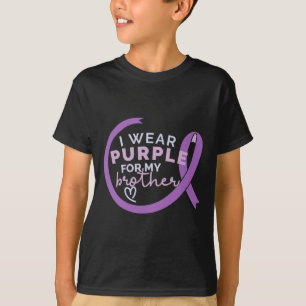 T-shirt Porter Violet Pour Mon Frère Alzheimer