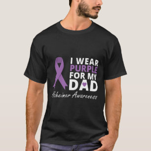 T-shirt Porter Violet Pour Mon Père Ruban Famille Amour Gu