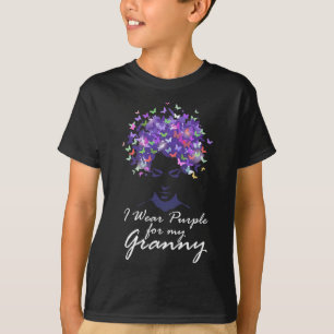 T-shirt Porter Violet Pour Mon Soutien Granny Alzheimerhei