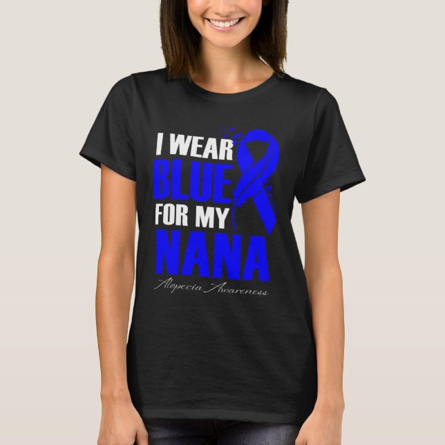 T-shirt Portez Bleu pour ma plume Nana Alopecia (Devant)