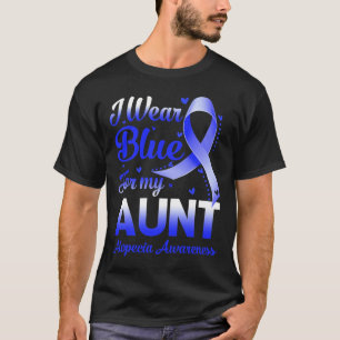 T-shirt Portez Bleu pour ma tante Alopecia Sensibilisation