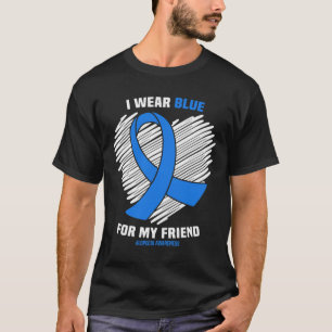T-shirt Portez Bleu Pour Mon Ami Alopecia Sensibilisation