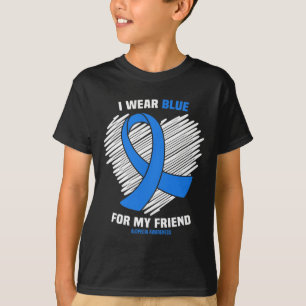 T-shirt Portez Bleu Pour Mon Ami Alopecia Sensibilisation
