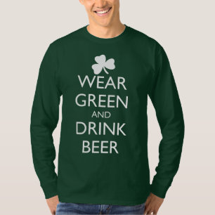T-SHIRT PORTEZ DE LA BIÈRE VERTE ET BOIRE