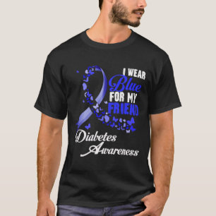 T-shirt Portez du bleu pour mon ami T1d sensibilisation au