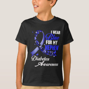 T-shirt Portez du bleu pour mon neveu T1d sensibilisation 