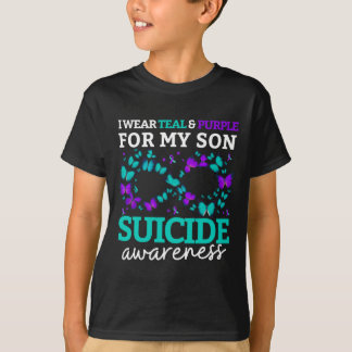 T-shirt Portez du violet et du sarcelle pour la prévention