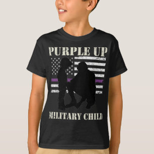 T-shirt Portez du violet pour les enfants militaires Arc-e