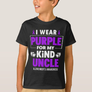 T-shirt Portez du violet pour mon oncle Alzheimerheimer se