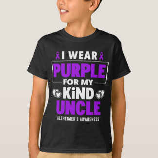 T-shirt Portez du violet pour mon oncle Alzheimerheimer se