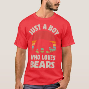 T-shirt Portez Juste Un Garçon Qui Aime Les Ours Hommes Ré