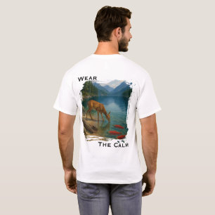 T-shirt Portez le Calme – Tee Cerf au Lac