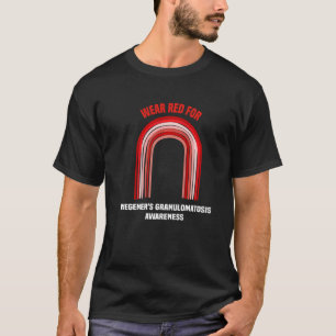 T-shirt Portez le rouge pour la sensibilisation à la granu