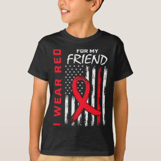 T-shirt Portez Le Rouge Pour Mon Ami Sensibilisation Aux M