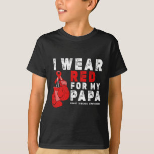 T-shirt Portez le rouge pour mon Papa Sensibilisation aux