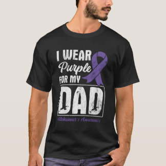 T-shirt Portez Le Violet Pour Mon Père Alzheimer Sensibili