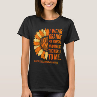 T-shirt Portez orange pour quelqu'un avec sclérose en plaq