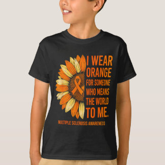 T-shirt Portez orange pour quelqu'un avec sclérose en plaq