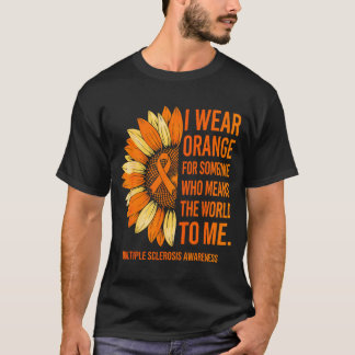 T-shirt Portez orange pour quelqu'un de sclérose en plaque