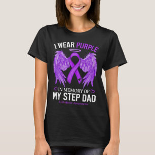 T-shirt Portez Violet En Mémoire De L'Étape Papa Alzheimer