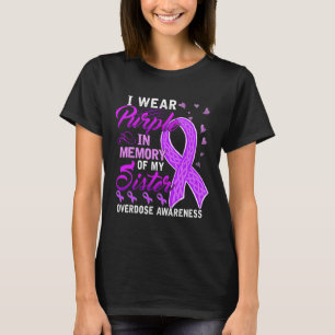 T-shirt Portez Violet En Mémoire De Mon Adjudant Soeur À S