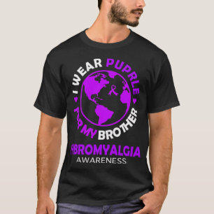 T-shirt Portez Violet Pour Mon Frère Fibromyalgie Sensibil