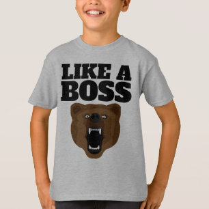 T-shirt PORTEZ-VOUS GRIZZLY FUNNY BOSS GARÇONS enfants T-S