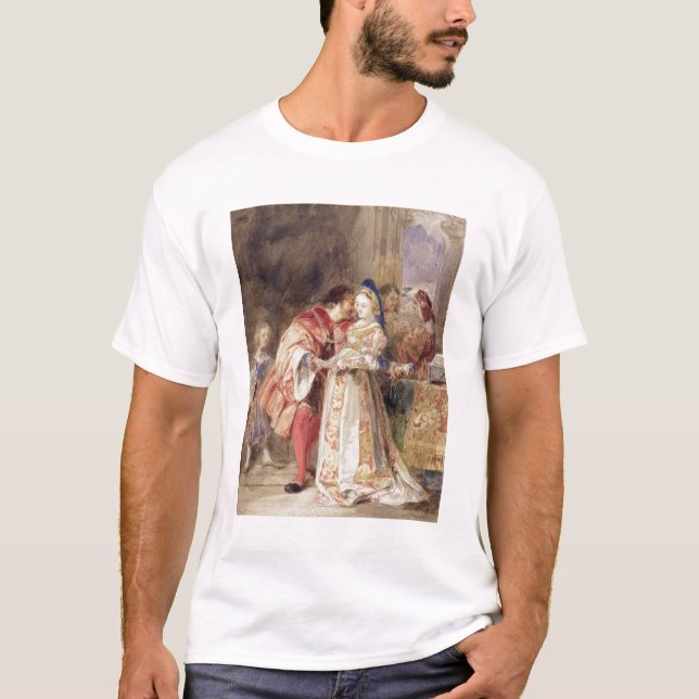 T-shirt Portia et Bassanio, c.1826 (la semaine, encre (Devant)