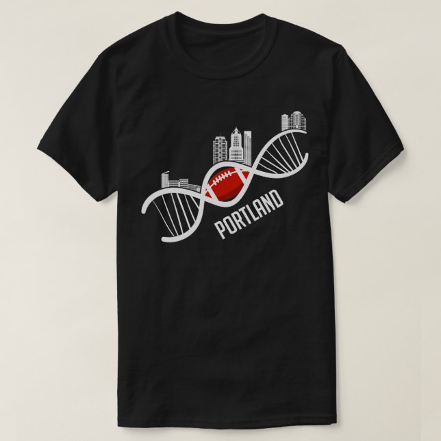 T-shirt Portland American Football Skyline Oregon USA Cade (Design devant)