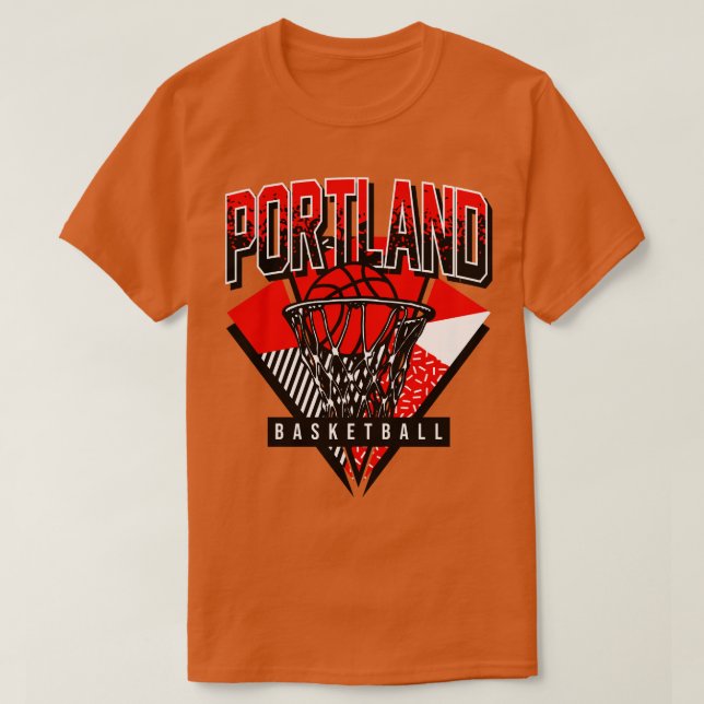 T-shirt Portland Basketball 90s Throwback (Design devant)
