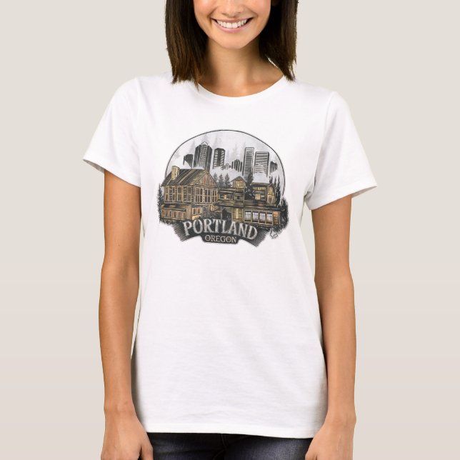T-shirt Portland City Oregon USA (Devant)