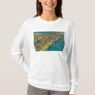 T-shirt Portland de l'air montrant des ponts et
