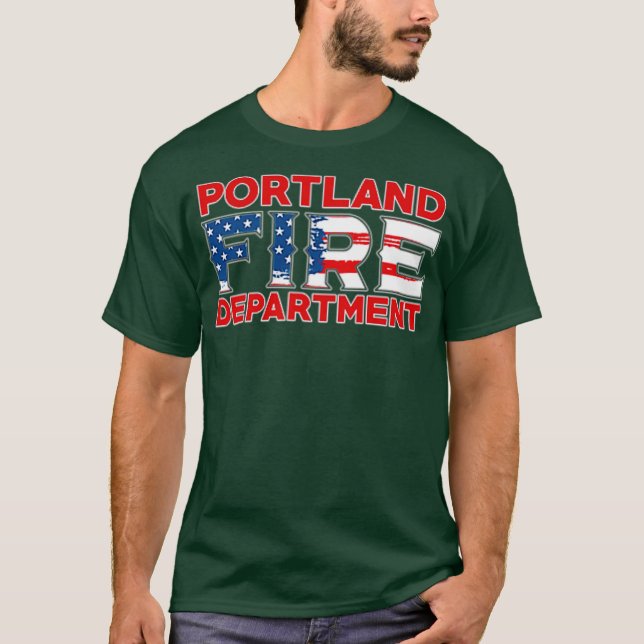 T-shirt Portland Fire Secourt Department Oregon Duty (Devant)