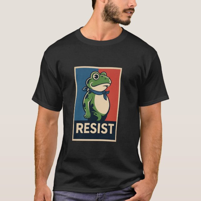 T-shirt Portland Frog Protest Anti Ice Resistance I Stand  (Devant)