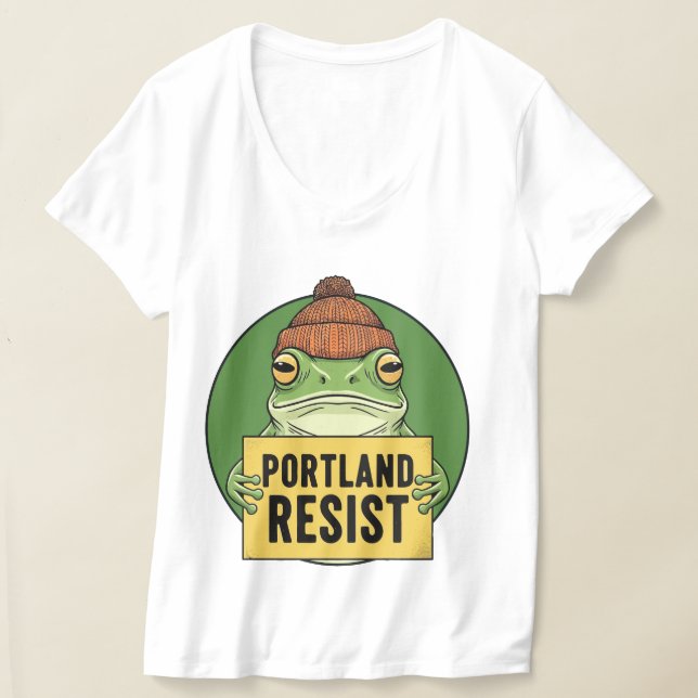 T-shirt Portland Frog Resist Activist (Poser)