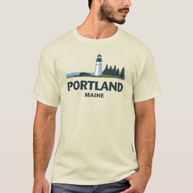 T-shirt Portland Maine États-Unis (Devant)