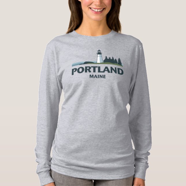 T-shirt Portland Maine États-Unis (Devant)