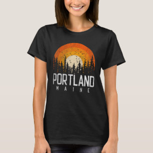 T-shirt Portland Maine ME Chemise Retro Style Vintage les 